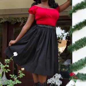 Pinup Couture Black Jenny Skirt L